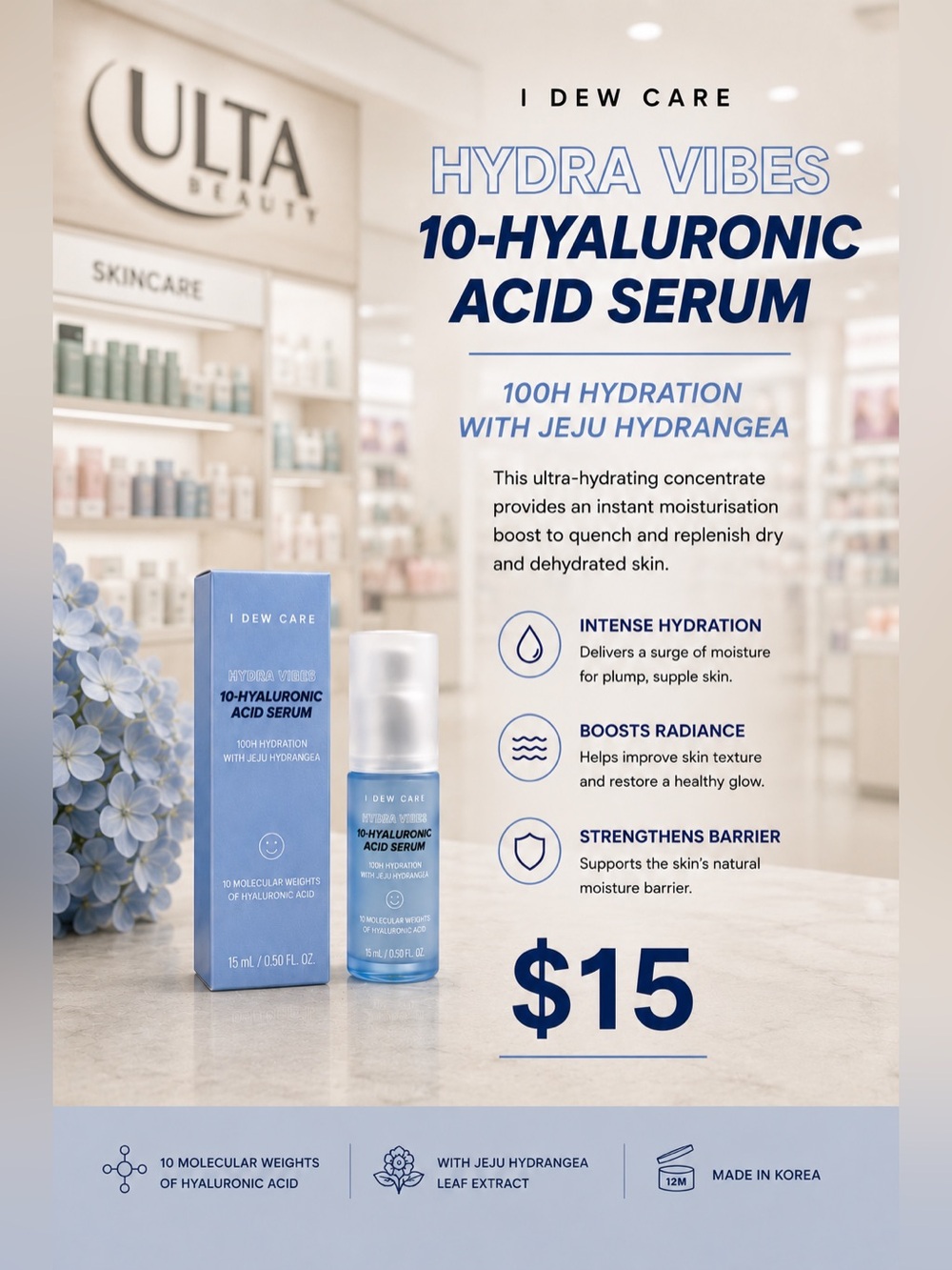 I Dew Care 10-Hyaluronic Acid Serum - Korean Skincare